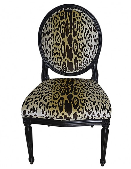 Chaise Médaillon - moulurée tapissée