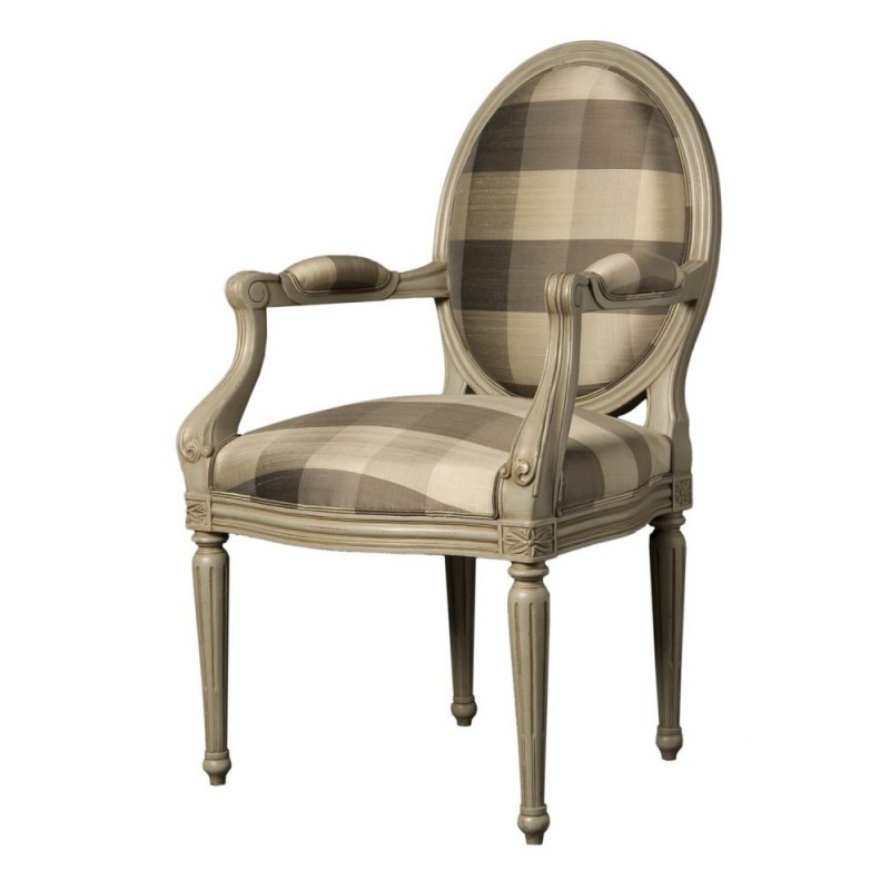 Fauteuil Médaillon - mouluré tapissé