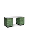 Bureau avec baguettes décoratives double caisson CLASSIC LINE TB 229-5