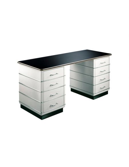 Bureau avec baguettes décoratives double caisson CLASSIC LINE TB 229-5