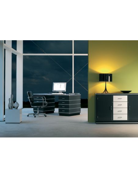 Bureau avec baguettes décoratives double caisson CLASSIC LINE TB 229-5