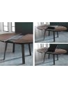 Table de repas ronde extensible en céramique ALBATROS diamètre 125 cm (125 x 175 cm)