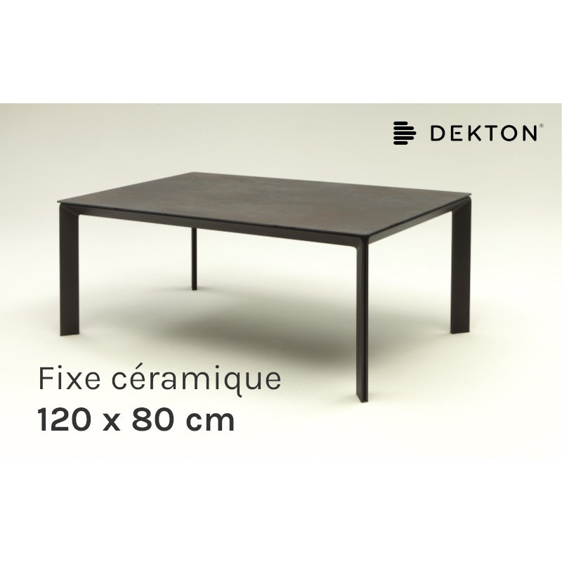 Table de repas fixe INTÉRIEUR CLASS 120 x 80 cm avec plateau en céramique Dekton