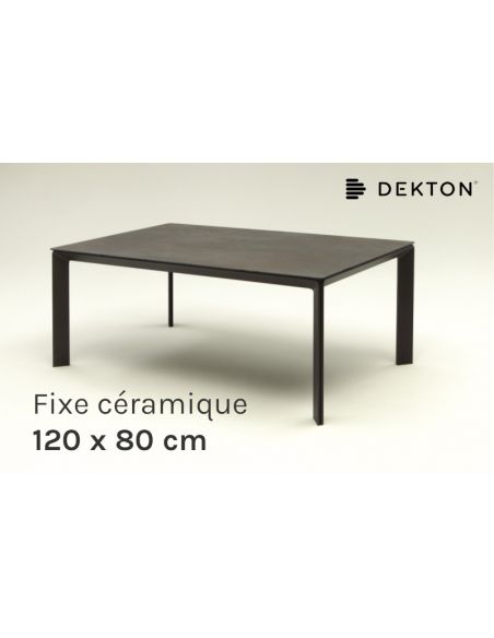Table de repas fixe INTÉRIEUR CLASS 120 x 80 cm avec plateau en céramique Dekton