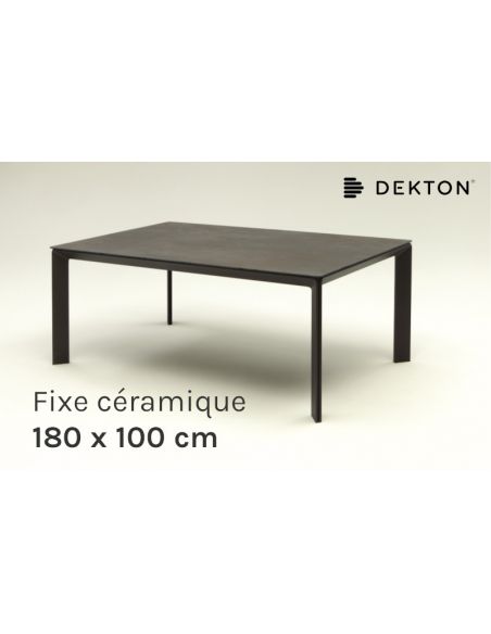 Table de repas fixe INTÉRIEUR CLASS 180 x 100 cm avec plateau en céramique Dekton