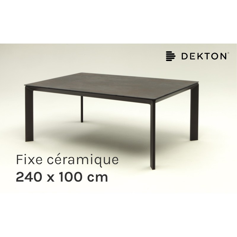 Table de repas fixe INTÉRIEUR CLASS 240 x 100 cm avec plateau en céramique Dekton