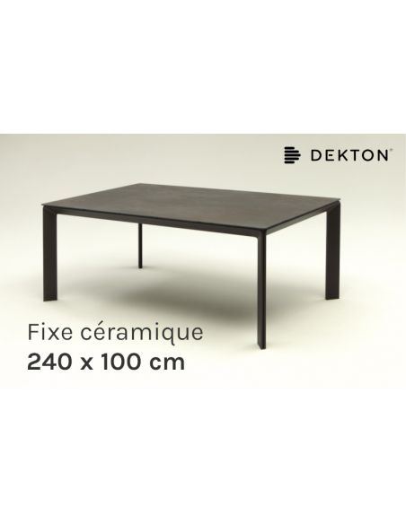 Table de repas fixe INTÉRIEUR CLASS 240 x 100 cm avec plateau en céramique Dekton