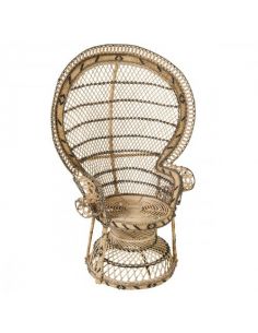 Fauteuil rotin EMMANUELLE à croisillons