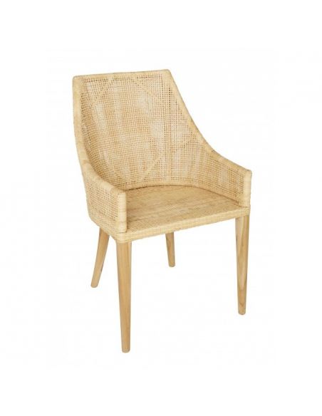 Fauteuil de table cannage rotin SAIGON