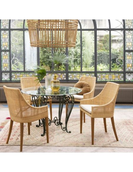 Fauteuil de table cannage rotin SAIGON