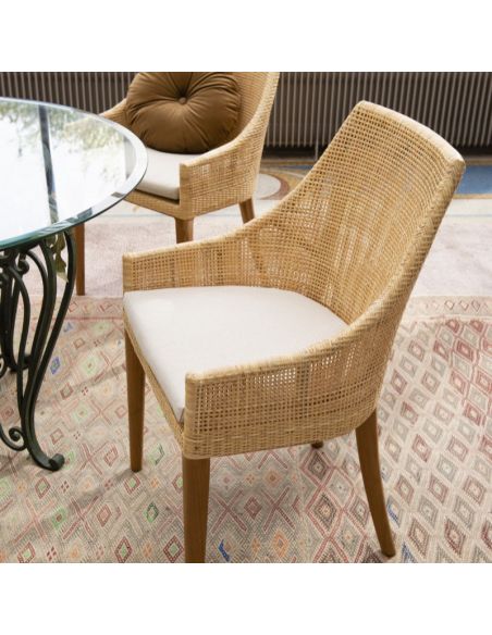 Fauteuil de table cannage rotin SAIGON