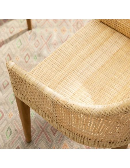 Fauteuil de table cannage rotin SAIGON