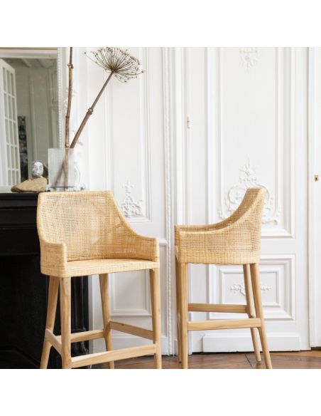 Tabouret de bar cannage SAIGON
