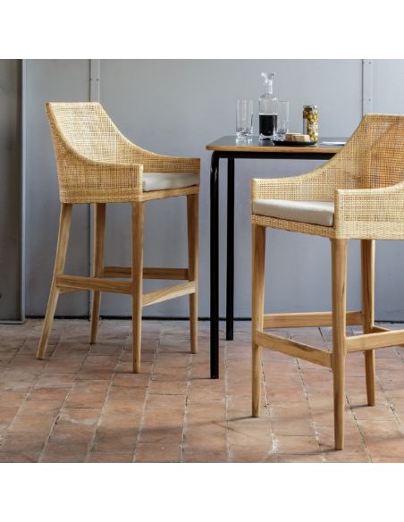 Tabouret de bar cannage SAIGON