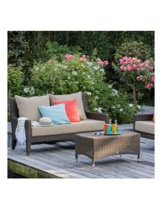 Table basse de jardin rectangulaire VERA marron poivre 2