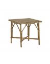 Table basse rotin naturel tressé GRAND-MÈRE, finition patiné vieilli