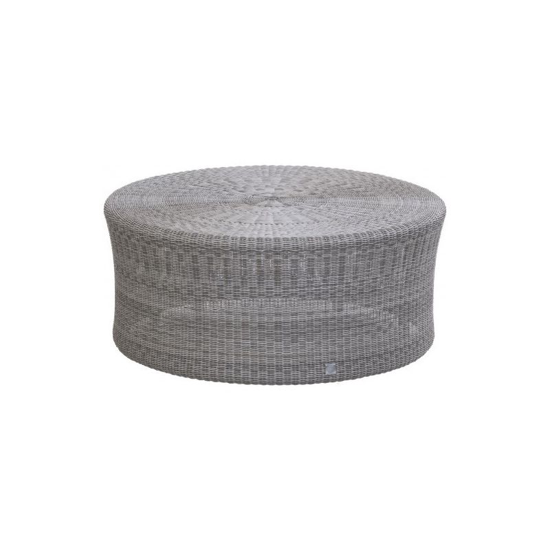 Table basse de jardin BIBLOS gris galet, diamètre 80 cm