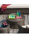 Table basse de jardin BIBLOS marron, diamètre 80 cm