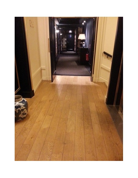 Parquet chêne massif français 1m² à coller PREMIER, largeur de lame 130 mm, épaisseur 15 mm, longueur de 0,30 à 1,30 m