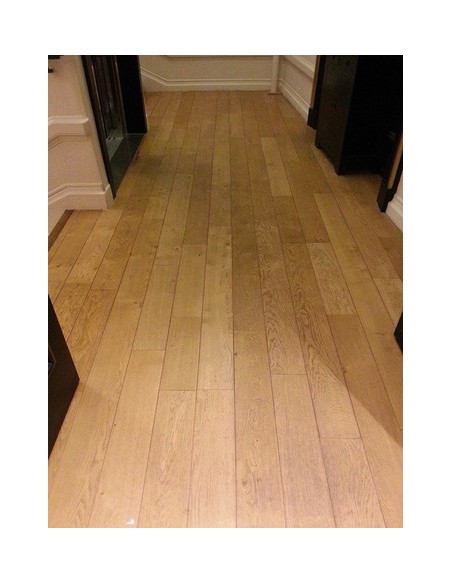 Parquet chêne massif français 1m² à coller PREMIER, largeur de lame 130 mm, épaisseur 15 mm, longueur de 0,30 à 1,30 m