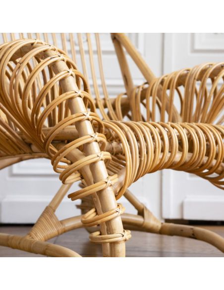 Fauteuil rotin naturel BOUCLE