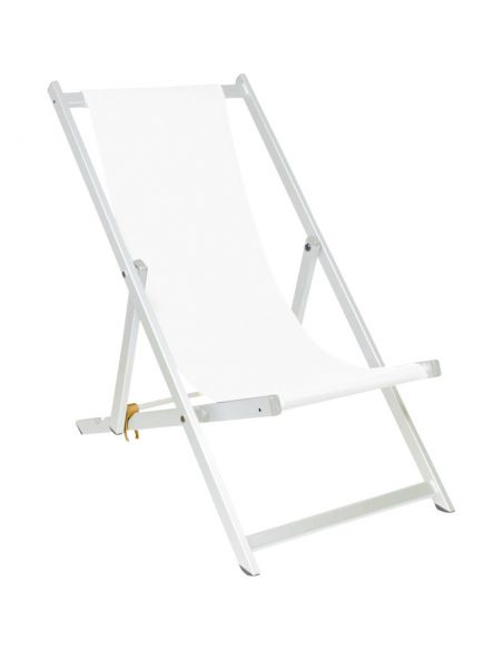Chilienne ALPINA, structure aluminium blanc, habillage toile Batyline ISO