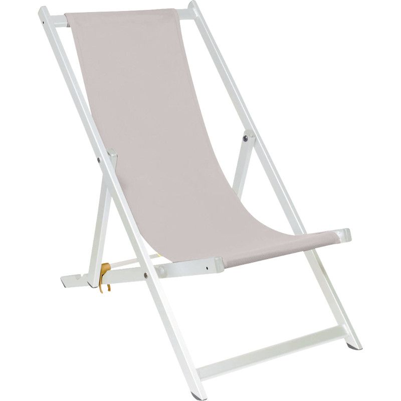 Chilienne ALPINA, structure aluminium blanc, habillage toile Batyline ISO