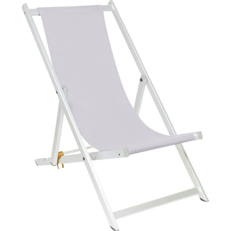 Chilienne ALPINA, structure aluminium blanc, habillage toile Batyline ISO
