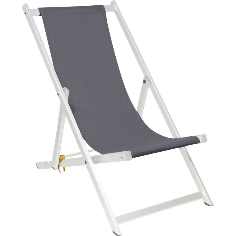Chilienne ALPINA, structure aluminium blanc, habillage toile Batyline Eden