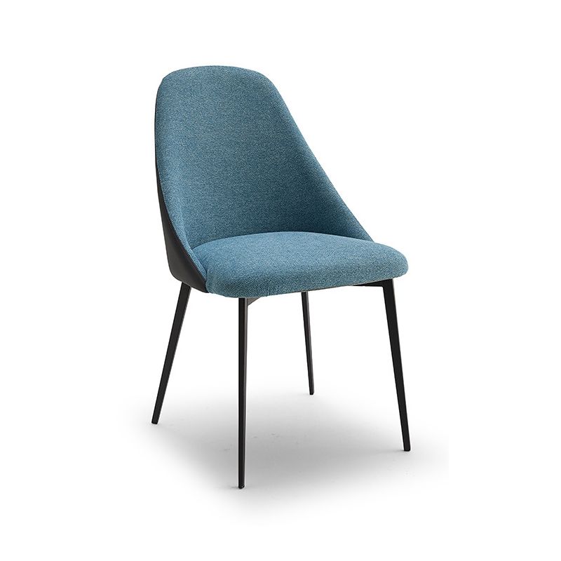 Chaise ALIZÉE pieds ronds, assise et dossier tissu Flavia