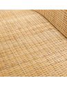 Canapé rotin cannage SAIGON avec coussin en tissu lin T596