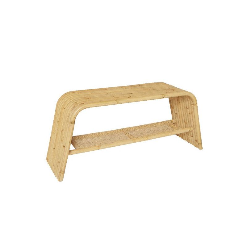 Banc en rotin naturel et cannage RIVIERA