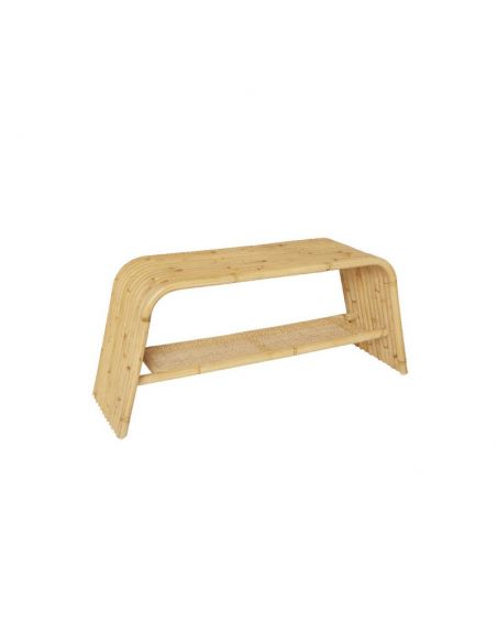 Banc en rotin naturel et cannage RIVIERA
