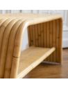 Banc en rotin naturel et cannage RIVIERA
