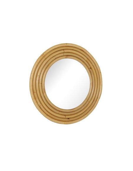 Miroir rond rotin naturel RIVIERA