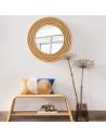 Miroir rond rotin naturel RIVIERA