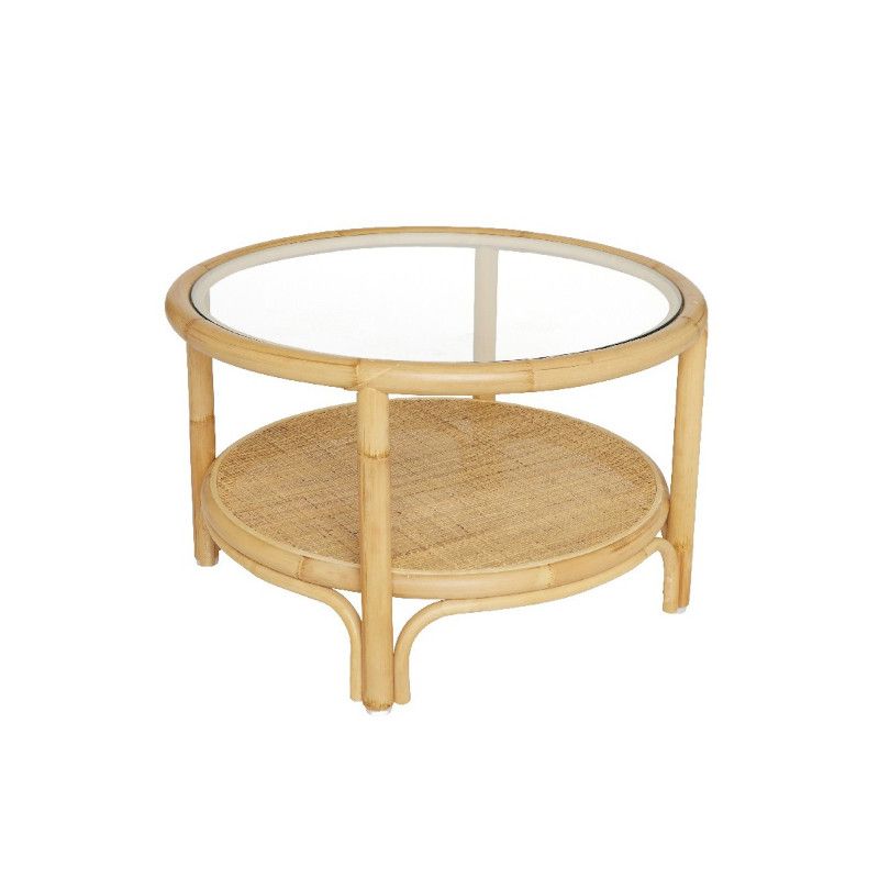 Table basse rotin RIVIERA, diamètre 66 cm