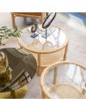 Table basse rotin RIVIERA, diamètre 66 cm