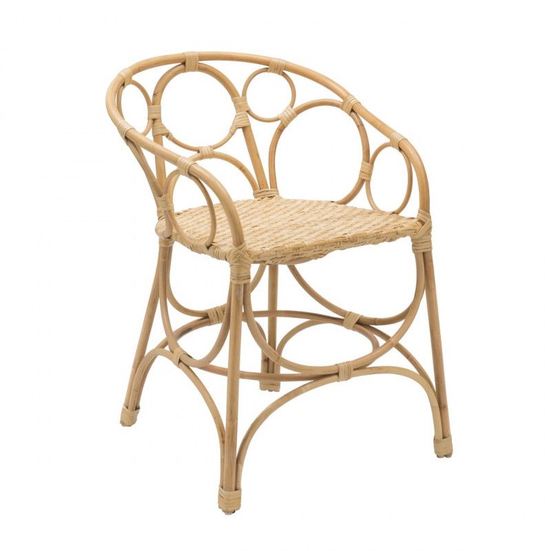 Fauteuil rotin de table GINGKO BULLES