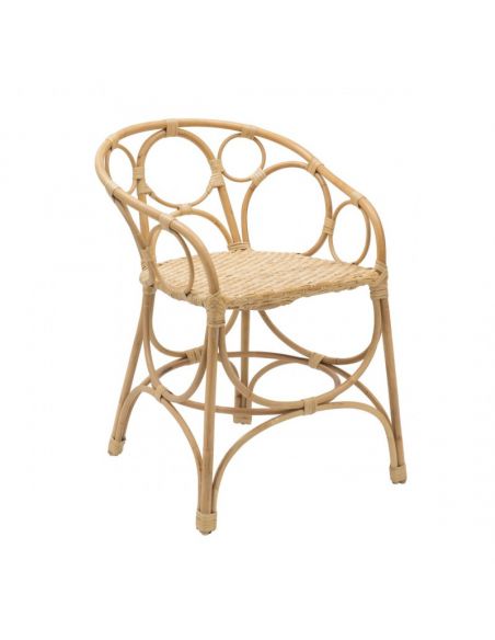 Fauteuil rotin de table GINGKO BULLES