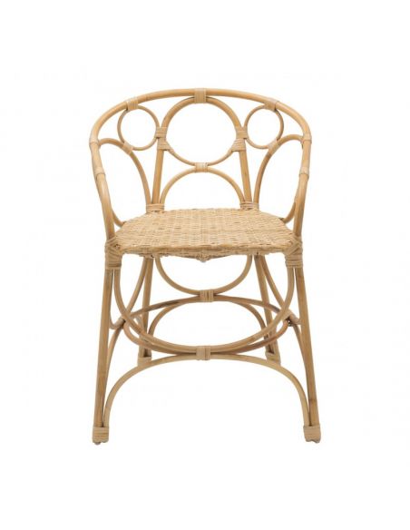 Fauteuil rotin de table GINGKO BULLES