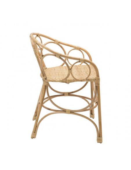 Fauteuil rotin de table GINGKO BULLES
