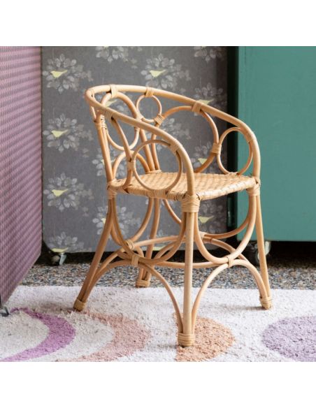 Fauteuil rotin enfant GINGKO BULLES