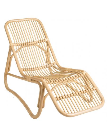 Chaise longue rotin naturel BAIA