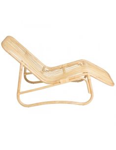Chaise longue rotin naturel BAIA 2