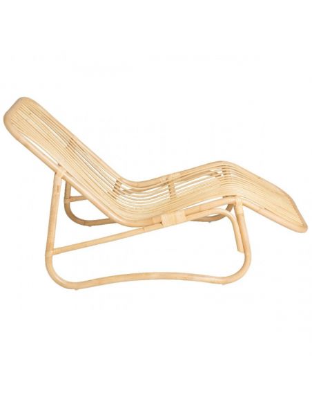 Chaise longue rotin naturel BAIA