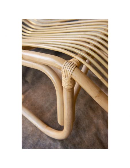 Chaise longue rotin naturel BAIA