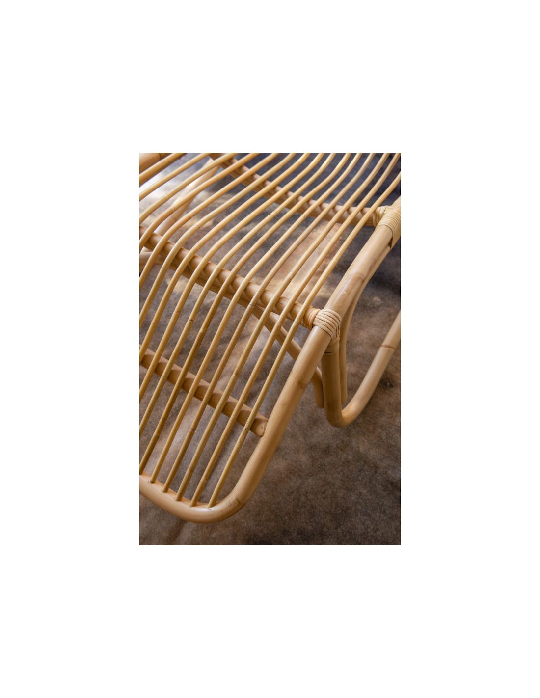 Chaise longue rotin naturel BAIA