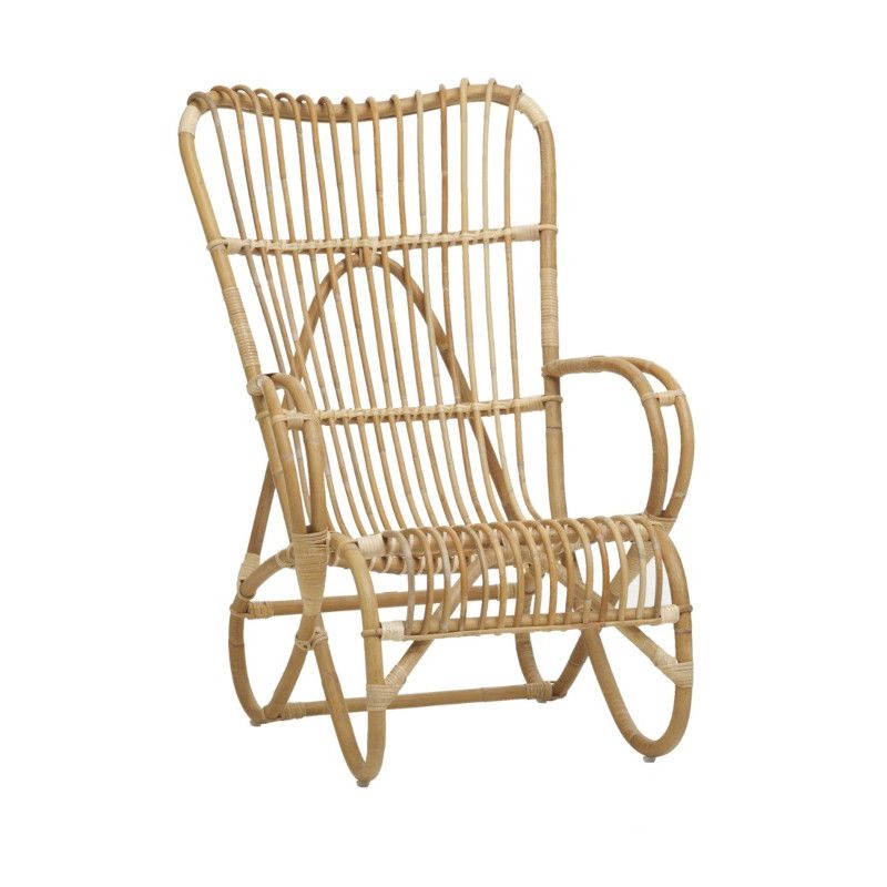 Fauteuil rotin haut dossier MARLÈNE