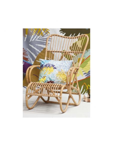 Fauteuil rotin haut dossier MARLÈNE